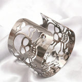 Goth Skull Bracelet Women Punk Jewelry Plated