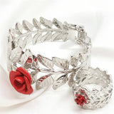 Gothic Rose Bracelet Set Vintage Retro Jewelry for Women