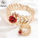Gothic Rose Bracelet Set Vintage Retro Jewelry for Women
