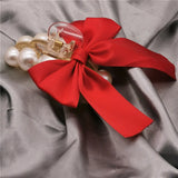 Sweet Wedding Hairpins Bowknot Pearl Tiara Headbands for Hair Woman