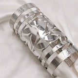 Fkewyy Bracelet For Women Hollow Out Plated Cuff Punk