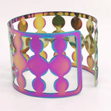 Colorful Geometry Gothic Cuff Bracelet Hollow Out Jewelry Accessories