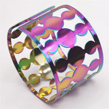 Colorful Geometry Gothic Cuff Bracelet Hollow Out Jewelry Accessories