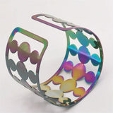 Colorful Geometry Gothic Cuff Bracelet Hollow Out Jewelry Accessories