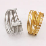Hollow Out Plated Cuff Bracelet for Women
