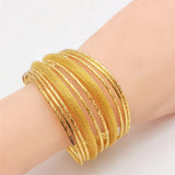 Hollow Out Plated Cuff Bracelet for Women