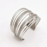 Hollow Out Plated Cuff Bracelet for Women