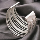 Hollow Out Plated Cuff Bracelet for Women