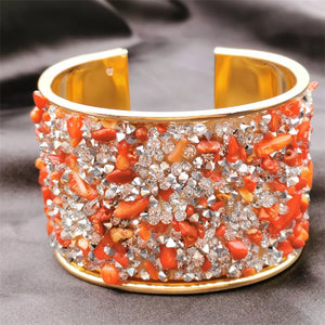 Natural Stone Bracelets Women Ethnic Style Cuff Bangle Party Gift
