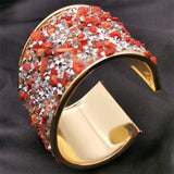 Natural Stone Bracelets Women Ethnic Style Cuff Bangle Party Gift