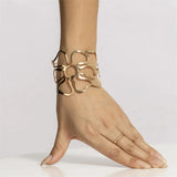Geometric Flower Bangle Boho Style Bracelet Punk Personality