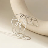 Geometric Flower Bangle Boho Style Bracelet Punk Personality