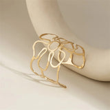 Geometric Flower Bangle Boho Style Bracelet Punk Personality