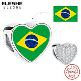 Custom CZ Bead 925 Silver Photo Charm for Bracelet DIY