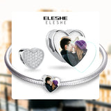 Custom CZ Bead 925 Silver Photo Charm for Bracelet DIY