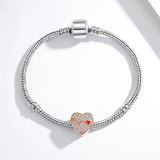 Heartbeat Bead 925 Sterling Silver Photo Charm for Bracelet