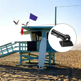 Adjustable Flag Pole Holder Hitch Bracket, Black