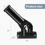 Adjustable Flag Pole Holder Hitch Bracket, Black