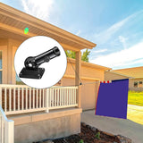 Adjustable Flag Pole Holder Hitch Bracket, Black