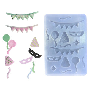 Flag Resin Mold Shaker Filler Silicone Quicksand Pendant Keychain Jewelry Making