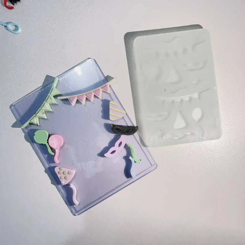 Flag Resin Mold Shaker Filler Silicone Quicksand Pendant Keychain Jewelry Making