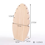 Flame Wood Necklace Rack Jewelry Holder Stand Display