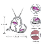 Flamingo Necklace 925 Sterling Silver with Cubic Zirconia