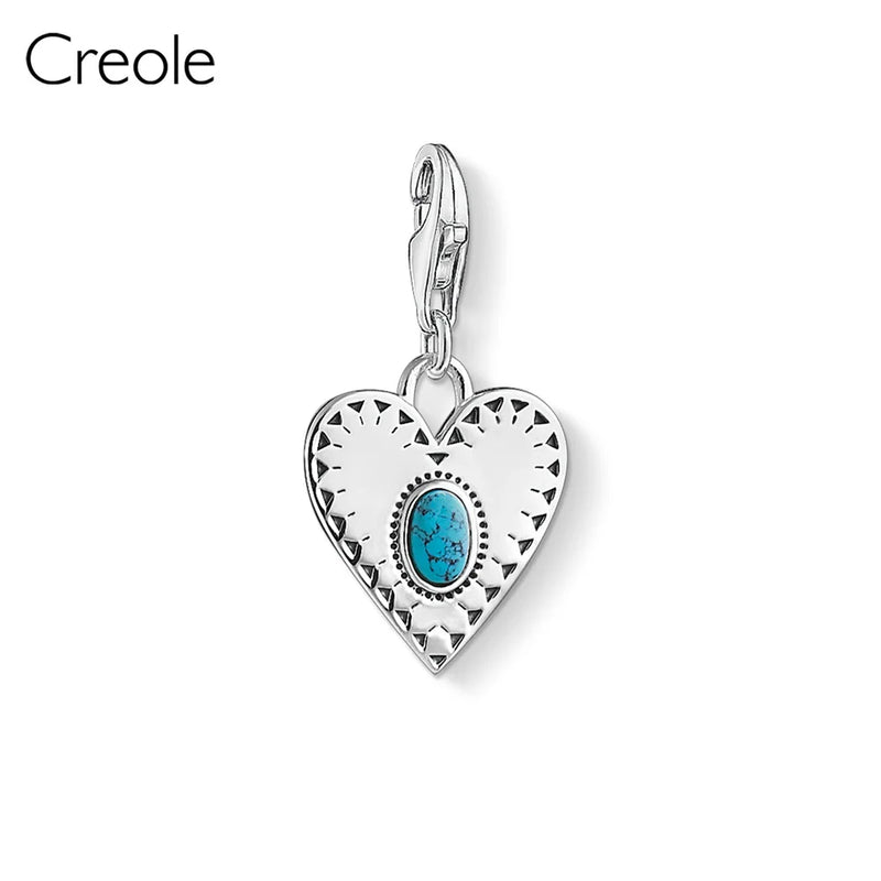 Colorful Flamingo Butterfly Charm Pendant 925 Sterling Silver