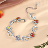 Flamingo Bracelet with Birthstone & Name Engraving - Birthday Gift