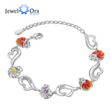 Flamingo Bracelet with Birthstone & Name Engraving - Birthday Gift
