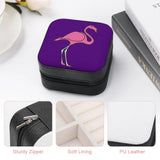 Flamingo Jewelry Storage Box Portable Organizer Travel Case Yellow Orange