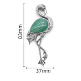 Flamingo Crystal Pendant Charms for Women Jewelry Healing