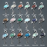 Flamingo Crystal Pendant Charms for Women Jewelry Healing