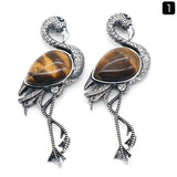 Flamingo Crystal Pendant Charms for Women Jewelry Healing
