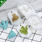 Flamingo Cactus Silicone Mold for Jewelry Charm Pendants