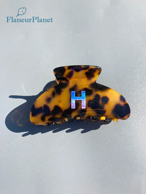 Opal Initials Large Hair Claw Clip for Thick Hair Personalized Gift