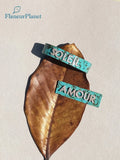 Turquoise Hair Pins With Name For Girls