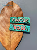 Turquoise Hair Pins With Name For Girls