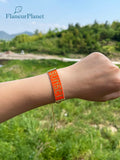 Custom Orange Bracelet for Women/Girl Name Personalized