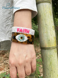 Personalized Name Initials Cellulose Acetate Bangle Bracelet