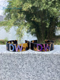 Vintage Acetate Bangle / Initials Bracelet