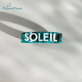 Vintage Initials Bracelet Cuff Bangle with Marble Letters