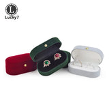 Flannel Double Ring Box Jewelry Organizer