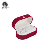 Flannel Double Ring Box Jewelry Organizer