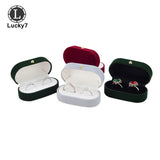 Flannel Double Ring Box Jewelry Organizer