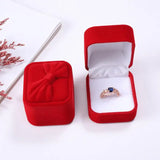 Flannel Jewelry Box for Stud Earrings with Bow