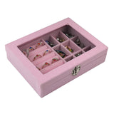 Flannel Jewelry Box with Lid Ring Earring Storage