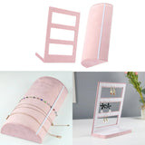 Flannel Jewelry Display Stand Storage Holder Organizer Rack