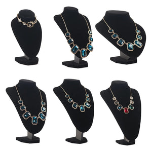 Flannel Jewelry Easel Necklace Display Chest Stand Tower