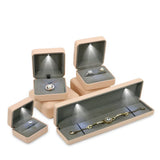 Flannel LED Light Jewelry Box for Lover Gift Wedding